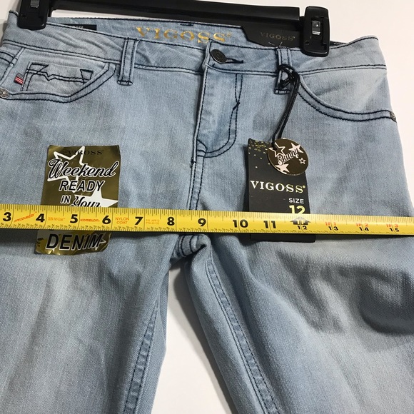 NWT Vigoss Girls The Jagger Skinny Jeans Size 12 - Picture 8 of 8